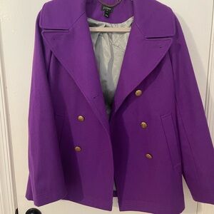 J. Crew Women's Purple Peacoat